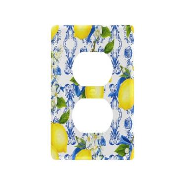Imagem de Wassud Lemons Light Switch Cover Plate Decorative Outlet Covers Placa de parede para tomadas elétricas duplex 4,53 x 2,76 polegadas