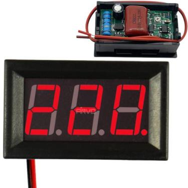 Imagem de Voltímetro Digital Medidor AC 70-500v Painel Tomada Energia Elétrica 1