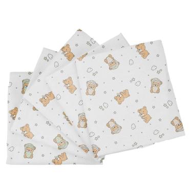 Imagem de Fralda de Pano Luxo para Bebê 5 Unidades Pixuxu