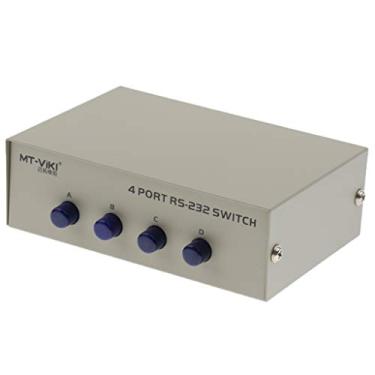 Imagem de Impressora DB9 Serial RS232 Manual 4Ports Switcher De Compartilhamento De Dados