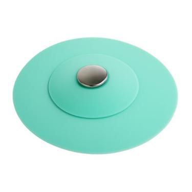 Imagem de Ralo de Pia em Silicone Flexível Anti-Odor Filtro e Protetor de Dreno para Pia, Cozinha e Banheiro, Retém Resíduos, Evita Entupimentos e Maus Cheiros. (Verde)