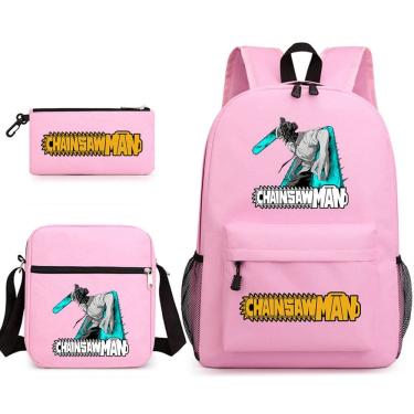 Imagem de Conjunto de mochilas Chainsaws Mans Denjis Cartoon Kids Canvas