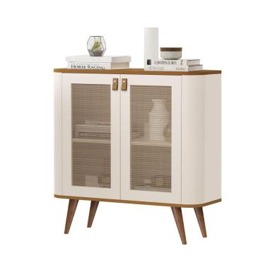Imagem de Buffet Aparador Jb Jutai New Luxo Off White Com Nature - Moveis Jb