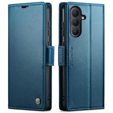 Imagem de owlhold Capa carteira para Samsung Galaxy S26, capa magnética flip, bloqueio RFID, 3 porta-cartões, suporte, couro PU moderno, capa de telefone TPU à prova de choque para Samsung Galaxy S26 6,2