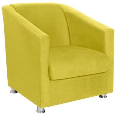 Imagem de Poltrona Decorativa Bia Suede Amarelo Mpassos Amarelo