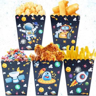 Imagem de LaVenty 10 peças de sacos de presente de foguete espacial sideral para embrulho de presente de aniversário
