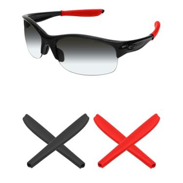 Imagem de Mryok — Meias de substituição para óculos de sol Oakley Commit SQ – Opções, Red & Black, One Size