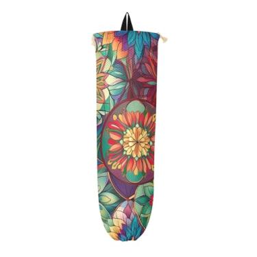 Imagem de Organizador de armazenamento de saco plástico ornamental, suportes de saco de plástico, organizador de sacolas plásticas de cozinha