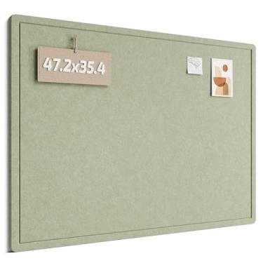 Imagem de Quadro de avisos grande Fluxnara, quadro de cortiça alternativo de 120 cm x 90 cm com 24 abas adesivas removíveis seguras, placa de feltro dobrável para escritório em casa, sala de aula, quarto