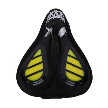Imagem de SPYMINNPOO Capa de Assento de Bicicleta, Almofada de Silicone Confortável de 3cm de Espessura Com Fixação Dupla de Gancho e Laço para Alívio de Pressão