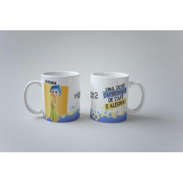 Imagem de Caneca Porcelana Xícara Divertidamente Todos Os Personagens