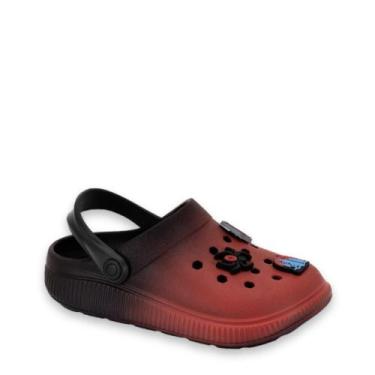 Imagem de Sandália Babuche Menino Bottons Aranha Molekinho 2874.305, Preto, Verm