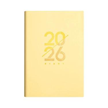 Imagem de Caderno Planner A5 Em Couro Macio 2026 Diário Semanal Mensal Para Estu