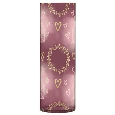 Imagem de CEBUGI Vaso de flores de coração, 10 x 30 cm, vaso cilíndrico para flores, vaso transparente inquebrável para festa de casamento, decoração de casa