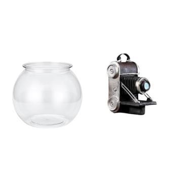 Imagem de Whtkoph Escultura de Câmera em Formato de Aquário de Vidro Transparente, Ornamento Exclusivo em Resina para Casa, Quarto, Sala de Estar, Mesa, Exibição E