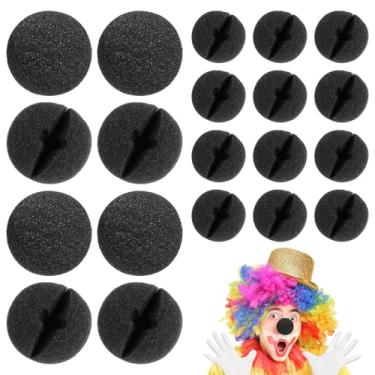 Imagem de STOBAZA 20 peças de adereços de show de palhaço, fantasia de palhaço, cosplay, nariz, baile de máscaras, cosplay, espuma, nariz, palhaço, falso, esponja, preto