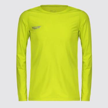 Imagem de Camiseta Térmica Topper Classic Manga Longa Juvenil Verde, 12 ANOS