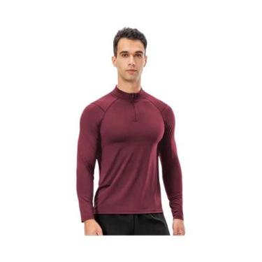 Imagem de Camiseta De Corrida Masculina Slim-Fit De Secagem Rápida Com Zíper Fro