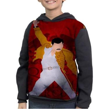 Imagem de Moletom Infantil Queen Derp Freddie Mercury Meme, Preto, 14