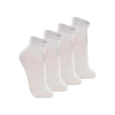 Imagem de Kit com 4 Pares de Meias Cano Médio Lupo 4200-088, Cinza