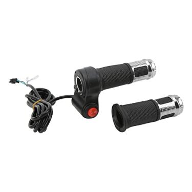 Imagem de KIMISS 1 par de Punhos de Acelerador Torcidos para Veículos Elétricos - Punho de Scooter de Bicicleta para Regulação de Velocidade, Cabe No Guiador de 2 M, Compatível Com Modelos 12V-99V (Prata)
