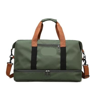 Imagem de KGFCE Bolsa de viagem para mulheres, homens, academia, academia, ioga, bolsa de ombro transversal, bolsas de viagem de curta distância, Verde, One Size