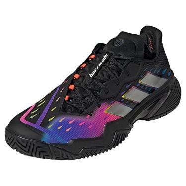 Imagem de adidas Tênis masculino Barricade, Preto/prata metálico/vermelho solar, 13