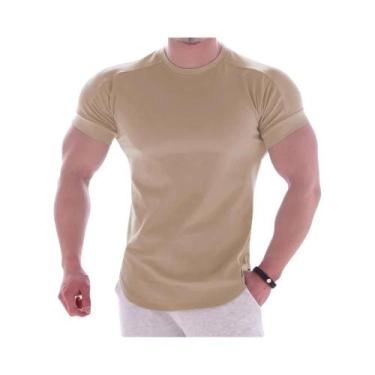 Imagem de Camiseta Esportiva Masculina De Secagem Rápida Com Gola Redonda Para V