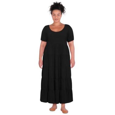 Imagem de City Chic Vestido feminino plus size - Sierra liso, Preto, 25 Plus Size
