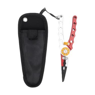 Imagem de doorslay Cortador de linha de pesca, alicate multifuncional de liga de alumínio com aderência antiderrapante, fácil operação com uma mão, serrilhado fino, fácil armazenamento, para pescadores, remoção