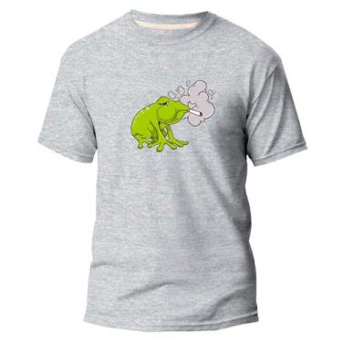 Imagem de Camiseta Basica Algodão Premium Estampa Digital Sapo - Pavesi, Cinza, 