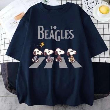 Imagem de Camiseta Estampada Desenho Snoopy Beagles Aesthetic Unissex - loja din