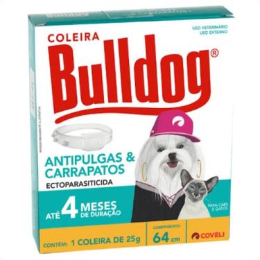 Imagem de Coleira antipulgas e carrapatos bulldog 4 com 64cm e 25g para cães e g