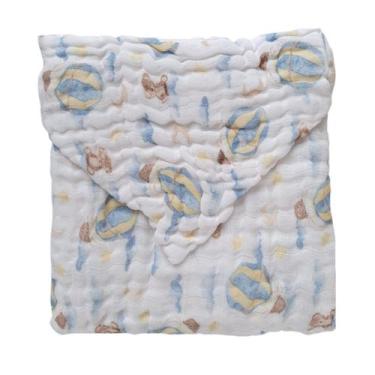 Imagem de Toalha Fralda Soft Capuz Banho Infantil Criança Menino Menina Enxoval 