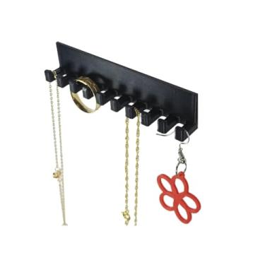 Imagem de Organizador de Joias e Bijuterias - Expositor com Suporte para Anéis, Colares e Pulseiras, Prático e Decorativo (Preto,4 Unid.)