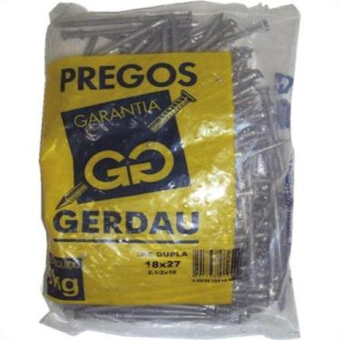 Imagem de Prego Gerdau Com Cabeca Dupla 18X27 (3,40X62mm) (3,40X62mm) 1Kg, 1QUIL