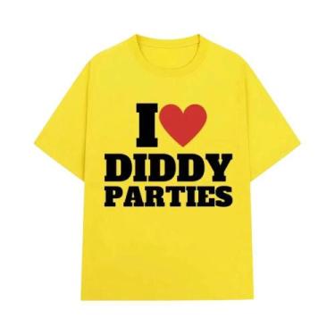 Imagem de Camiseta Oversized Com Estampa Engraçada Para Homens E Mulheres, Eu Am