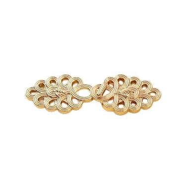 Imagem de Aperte o botão de cintura para mulheres saia calça jeans clipe de cintura ajustável broche de metal (B)