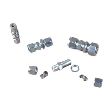 Imagem de Anteparo 1/20.3 cm 1/10.2 cm 3/20.3 cm 1/5.1 cm 3/4/6/8/10/12/14/16/18 mm OD Conector de União de Compressão de Virola Dupla Aço Inoxidável 304 DWBPGVUN(8 mm)