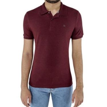 Imagem de Camisa Polo Manga Curta Slim Masculina Ogochi 007520002 Vinho-Masculino