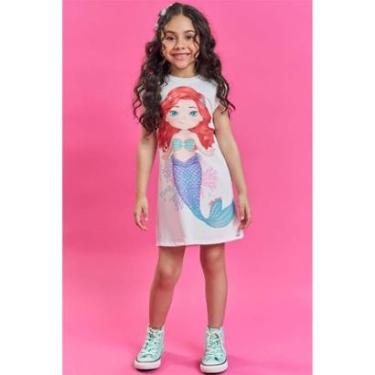Imagem de Vestido Infantil em Fly Tech Off White Ariel Kukiê-Feminino