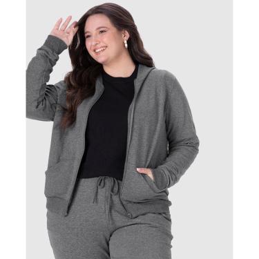 Imagem de Calça Básica Feminina Plus Size Jogging Em Moletom Stretch Flanelado-Feminino