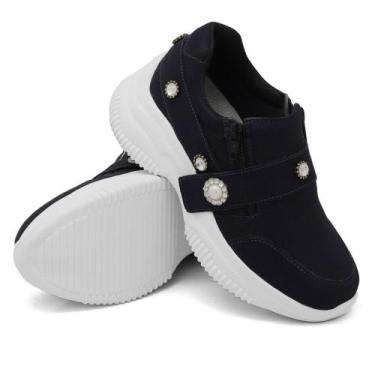 Imagem de Tênis Moda Casual Sneaker Chunky Feminino Sola Borracha Leve E Confort