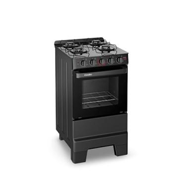 Imagem de Fogão a Gás Mesa Glass Forno 50L Limpa Fácil e Acendimento Automático Esmaltec IDEAL Super Glass F4VAP Cor Preto 4 bocas Bivolt