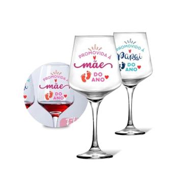 Imagem de 1 Taça Vidro Personalizada Mãe/Pai Do Ano Anuncio Gravidez Lembrancinha Casal Bebê Filho Filha (Mãe)