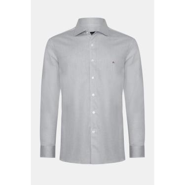 Imagem de Camisa Aramis Slim Algodão Tricoline Manga Longa Cinza-Masculino