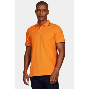 Imagem de Polo Aramis Classic 1 Friso Laranja Tang. Com Marinho-Masculino