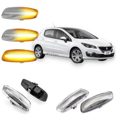 Imagem de Par De Pisca Seta Sequencial Peugeot 308 Luz Led Retrovisor