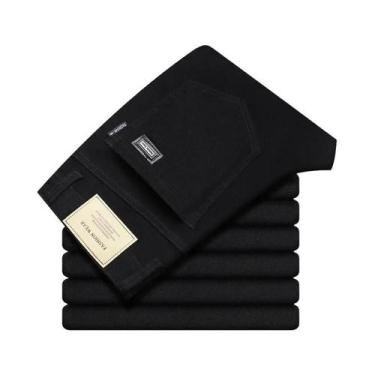 Imagem de Calças Jeans Slim plus Size Masculinas Em 3 Cores, Largas, Retas, De D