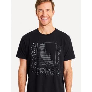 Imagem de Camiseta Reserva Masculina Estampada Eletro Sample Preta-Masculino